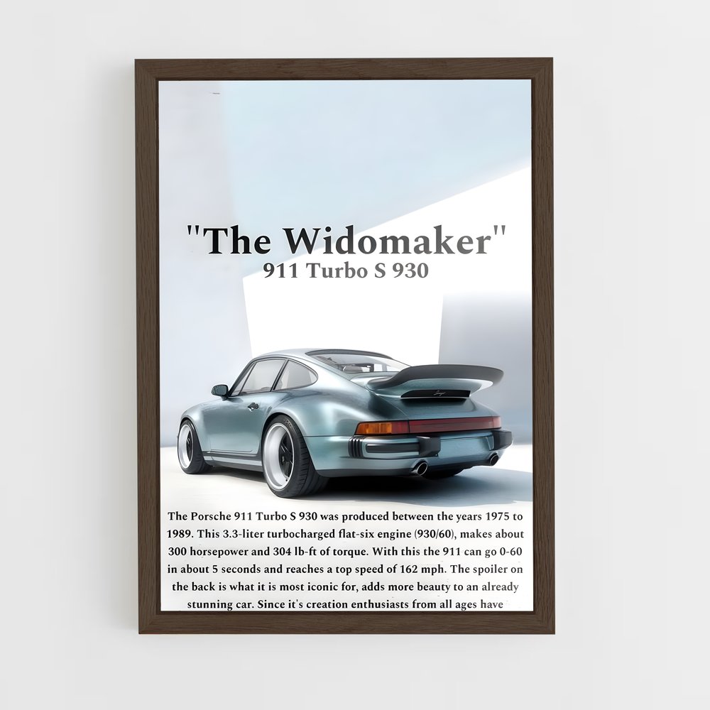 Poster VW0R Turbo – affiche Porsche (vue 5)